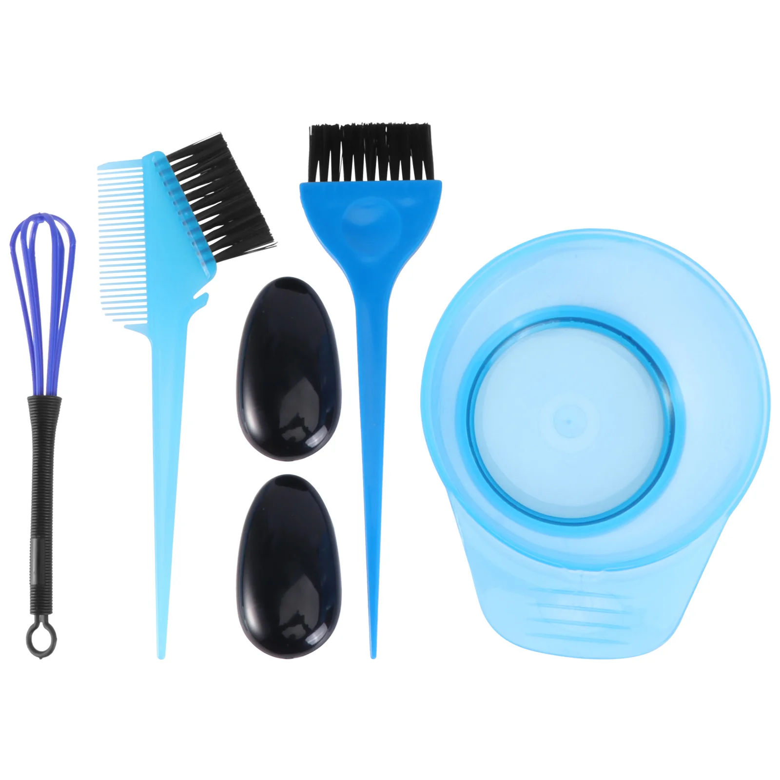5Pcs Hair Dye Tool Kit Durable No Mess Tinting Bowl Application for Salon Home DIY Blue Hair Dye Kit - Image 2