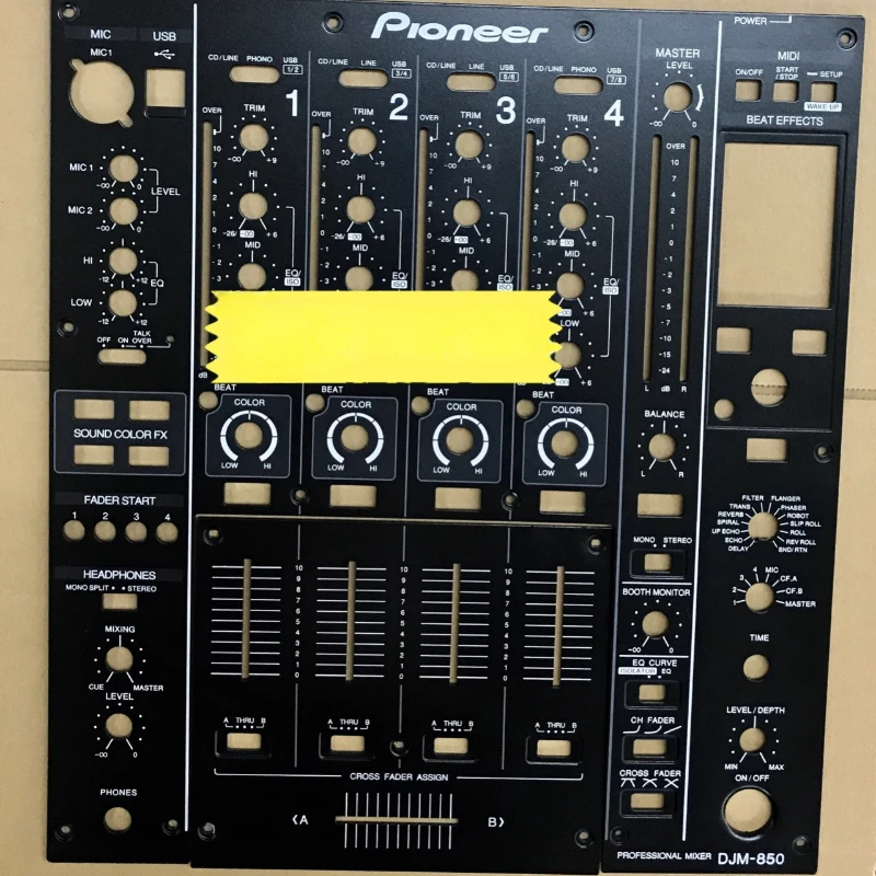 Pioneer 850 Mixing Platform Panel Djm850 Iron Plate DJ Audio Mix New Panel Accessories