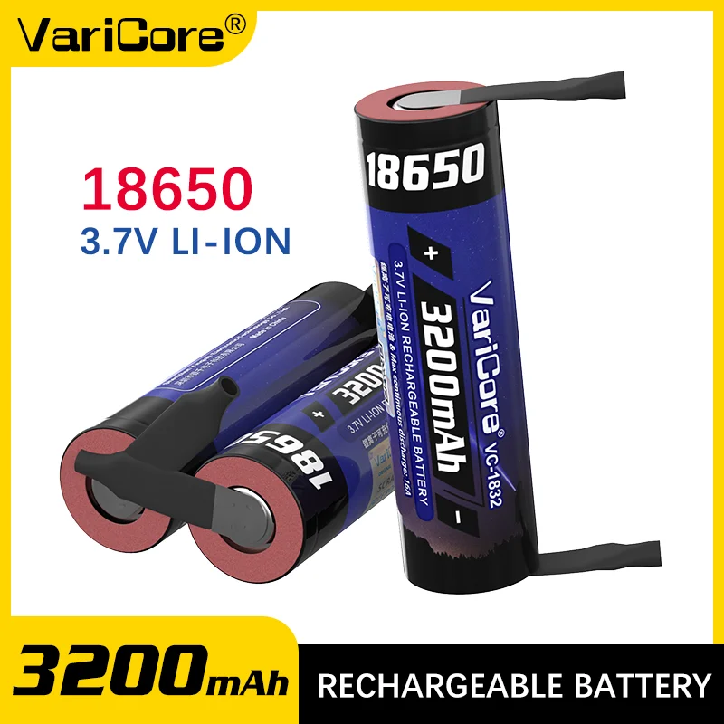 

VariCore VC-1832 3200 мАч 18650 аккумулятор 3,7 В литий-ионный аккумулятор для фонарика Power Bank электроинструменты солнечный свет бесплатно
