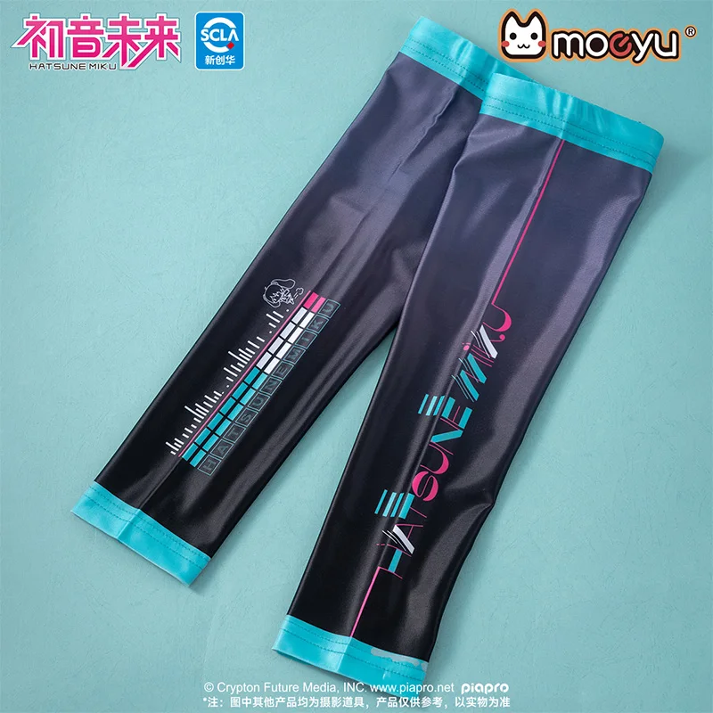 Original Moeyu Hatsune Miku แขนแขน 1 คู่กีฬากลางแจ้ง UV Sun Shield ป้องกันแสงแดดอะนิเมะ Vocaloid อุปกรณ์ต่อพ่วง