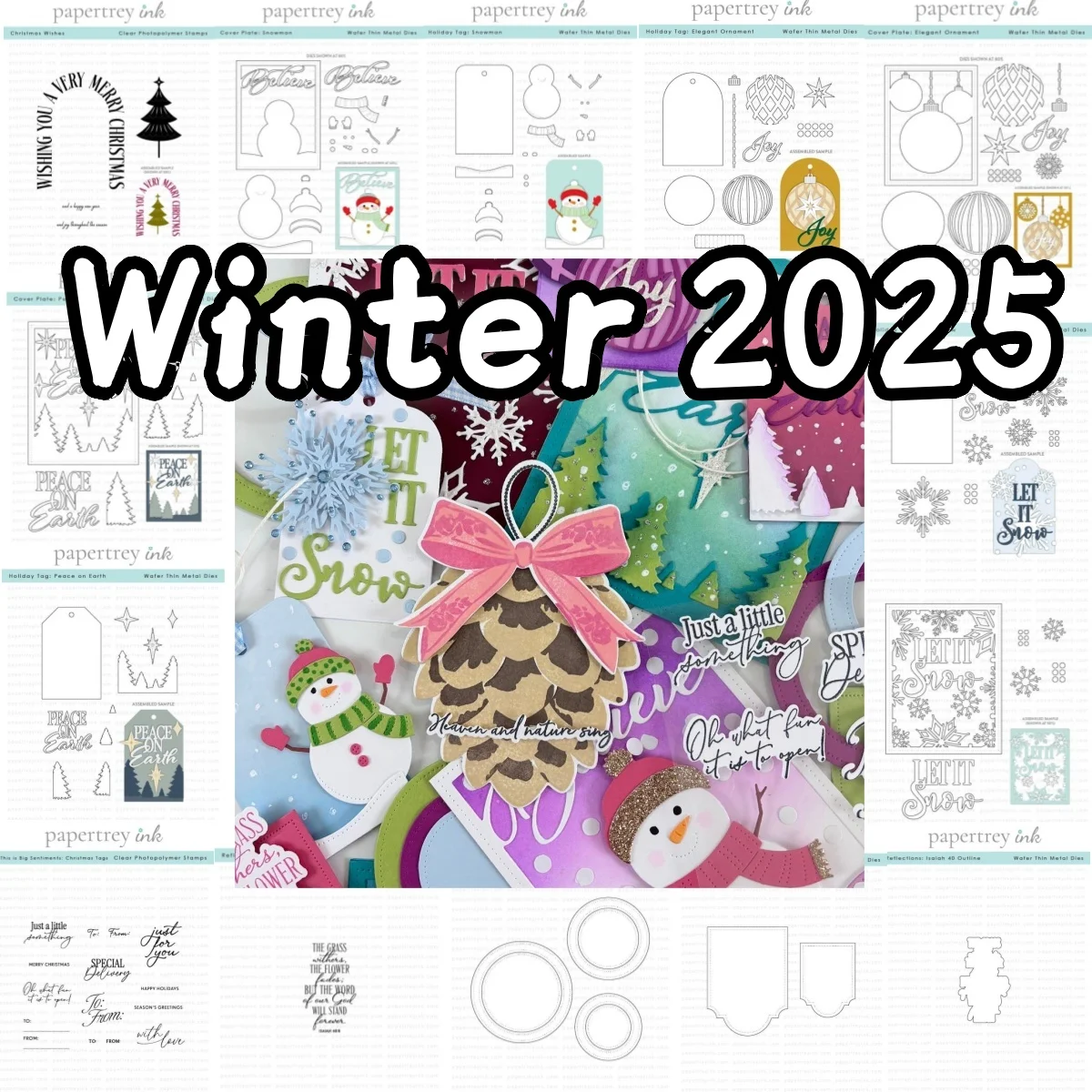 

Snowman Tree Earth Tag Circles Metal Cutting Dies Clear Stamps for DIY Decorating Scrapbook Card Embossing Craft New Winter 2025