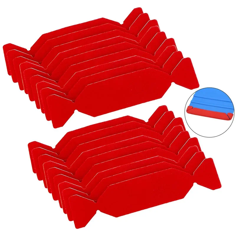 

20 шт. скребок из фетра для автомобиля, скребок для упаковки виниловой пленки без царапин, сменные фетровые фетры из микрофибры для виниловой лопатки