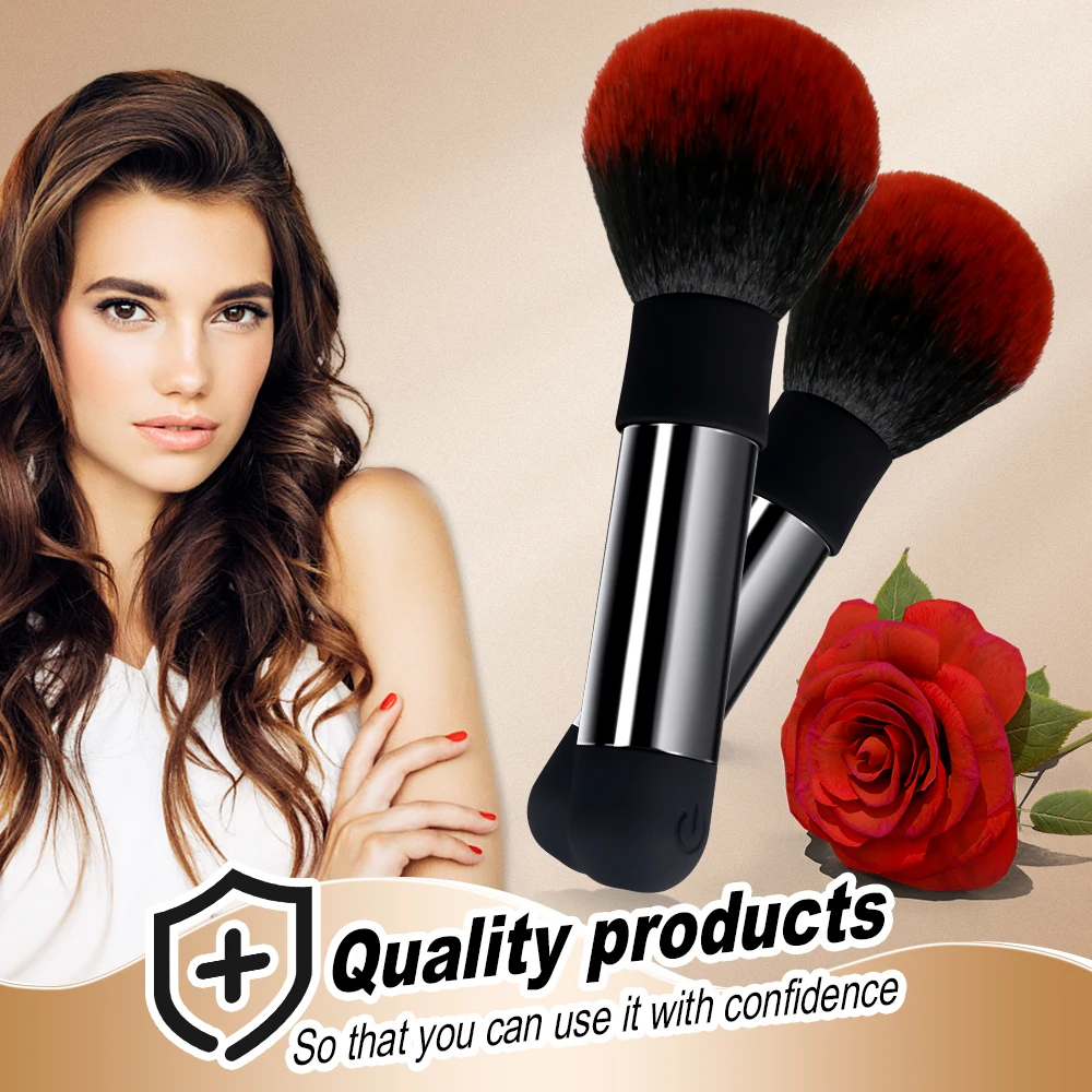 Brush do makijażu G Spot Vibrator Sex Toys Potężny wibrujący stymulator pochwy i sutków Orgazm Bezprzewodowe ładowanie USB AV Stick Massager