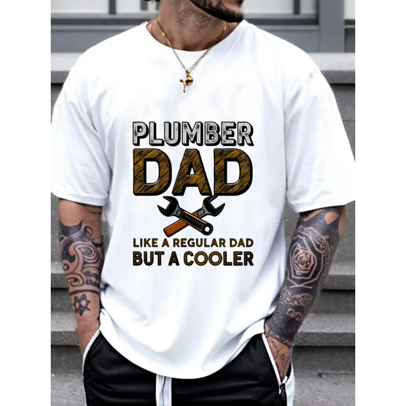 تي شيرت رجالي أسود سباك أبي مطبوع نمط ونص قطن عالي الجودة 180 جرام #2