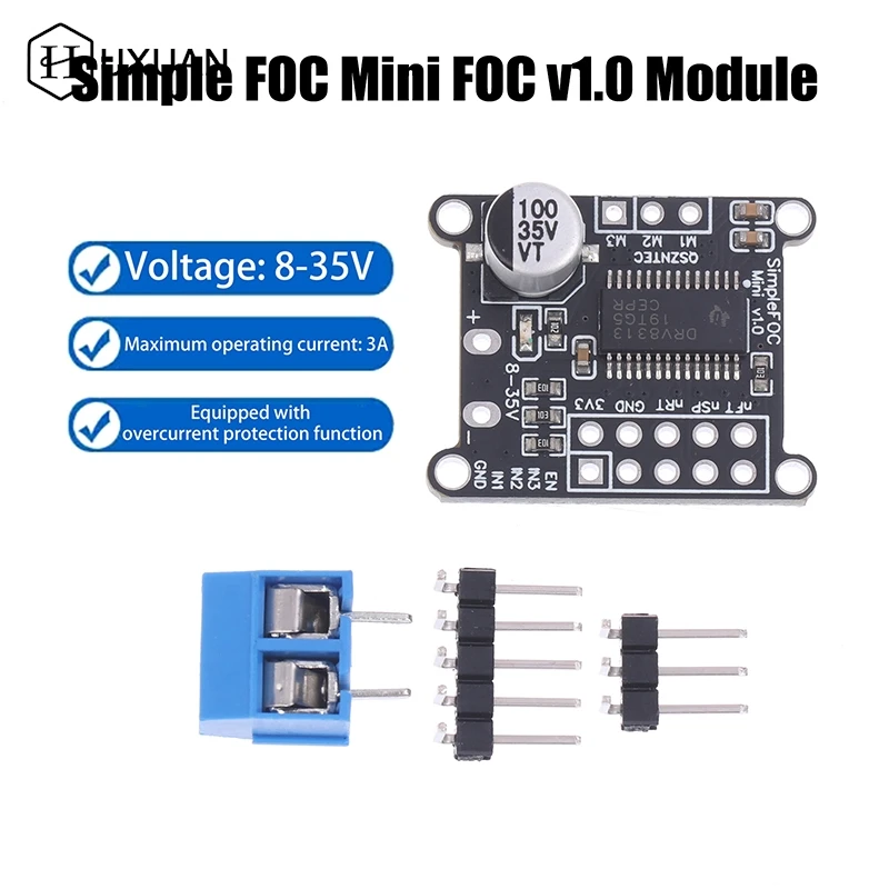 

【W】Простой модуль FOC Mini DRV8313, плата драйвера бесщеточного двигателя постоянного тока, управление SVPWM, постоянный ток 8-35 В