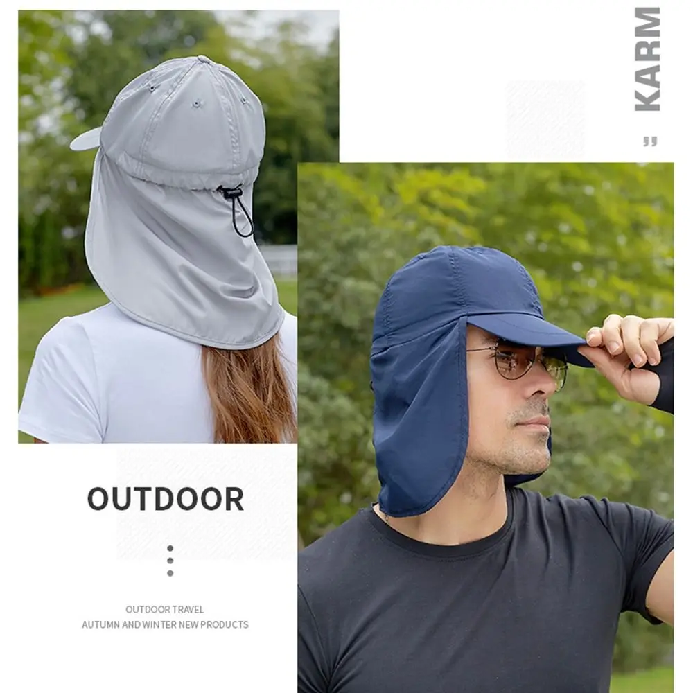 Face Neck Protection Flap Summer Sun Cap Breathable Quick-drying Bucket Hat Foldable Travelling Fishing Hat Outdoor Hiking