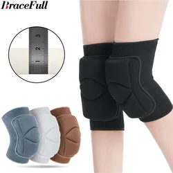 1Pair Women Men Non-Slip Knee Brace Soft Knee Pads Compression Sleeve for Volleyball Basketball Running Football Cycling