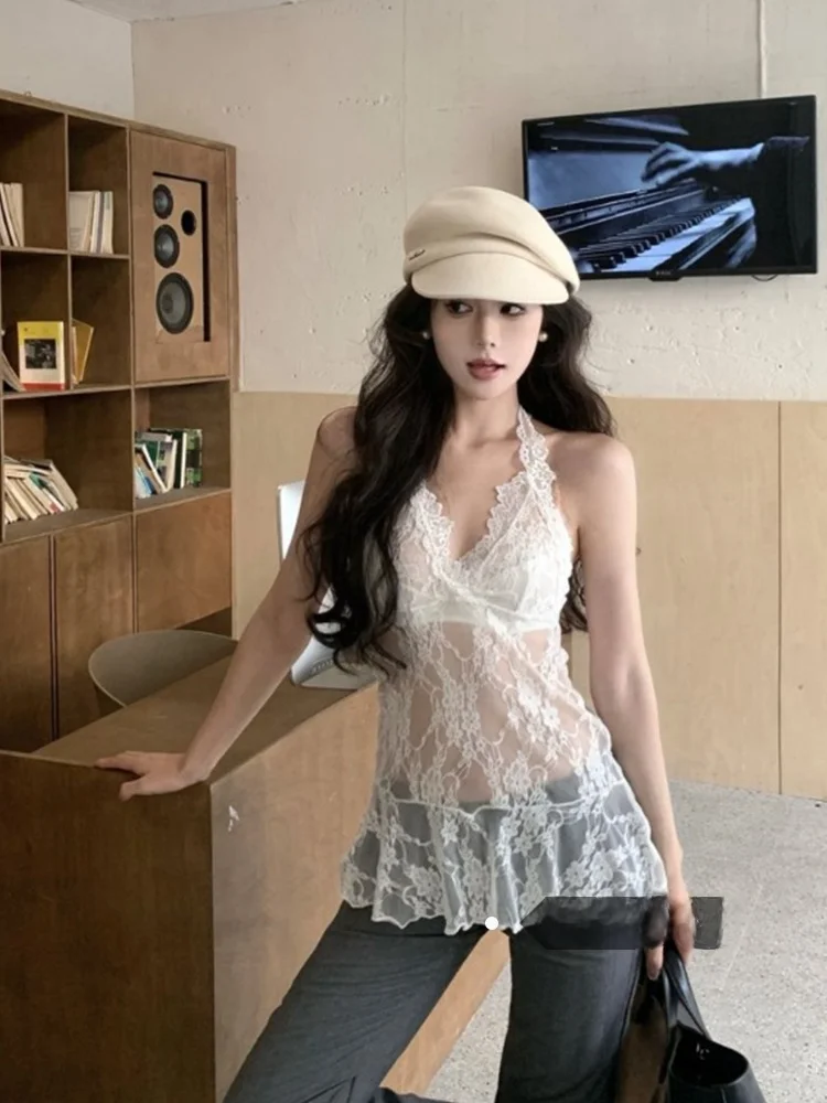 

Sexy Lace Trim ter Ne Crop Top Women's Winter 2025 New Layered Wear Underwear Base irt Comfortable Breathable Moisture...