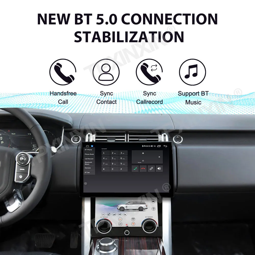 13.3 "سيارة مشغل وسائط متعددة لاند روفر فوغ L405 2013-2017 تحديث 2025 راديو السيارة السيارات نظام تحديد المواقع والملاحة Carplay وحدة Ai الشاشة #4