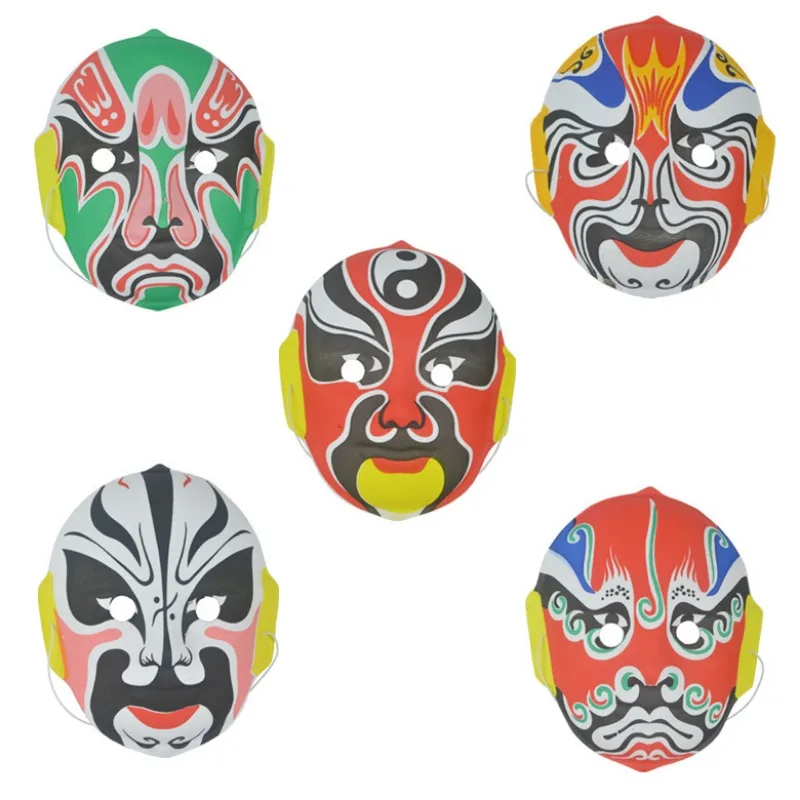 

Hand Painted Chinese Traditional Beijing Opera Masks for Wall Decoration Masquerade Prop Halloween Party Mask
