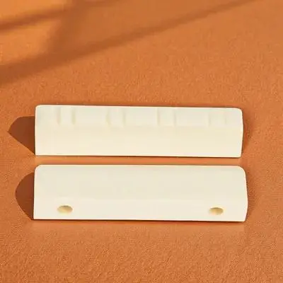 2Pcs Sturdy Wear Resistant ABS Mandolin Nut Set for Clearer Richer Melody Mandolin String Support Bridge Saddles Replacement