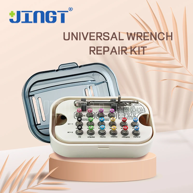 JINGT Dental Implant Torque Wrench Kit15-70Ncm16 Universal Screwdrivers Repair Tools for Dentistry Universal Wrench Repair Kit