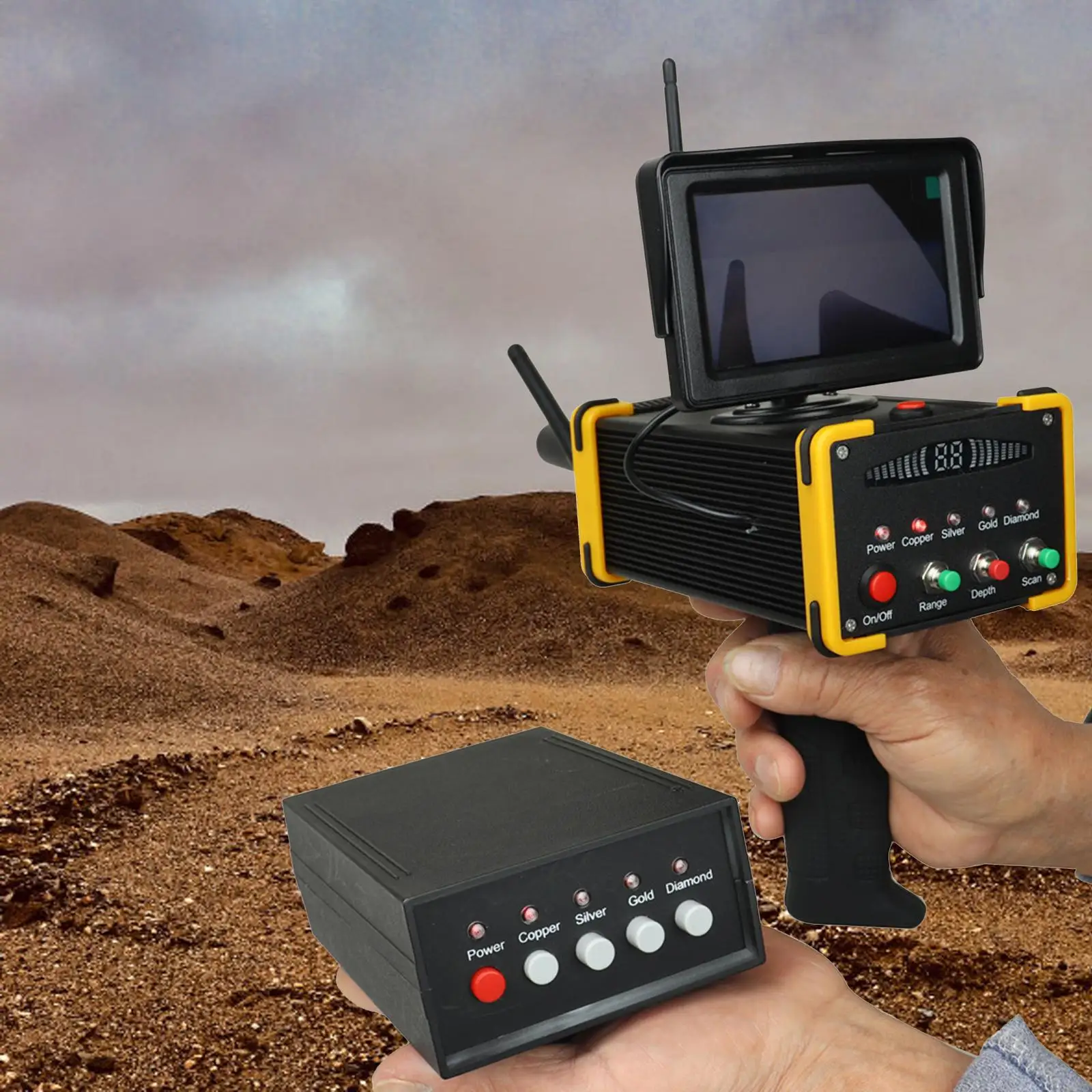 Underground Treasure Detector Definition Screen Handheld Search Treasure Pinpointing Metal Detector for Treasure