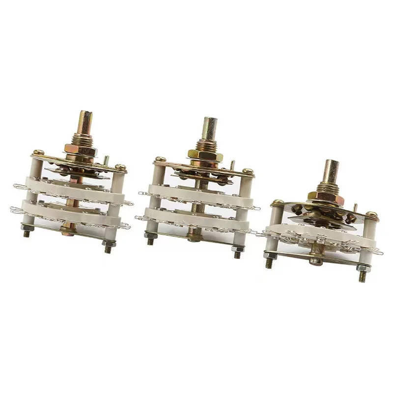 KCZ 1 Pole 6/7/8/9/10/11 Position 7 Terminal Band Channel Rotary Switch Selector with Cap