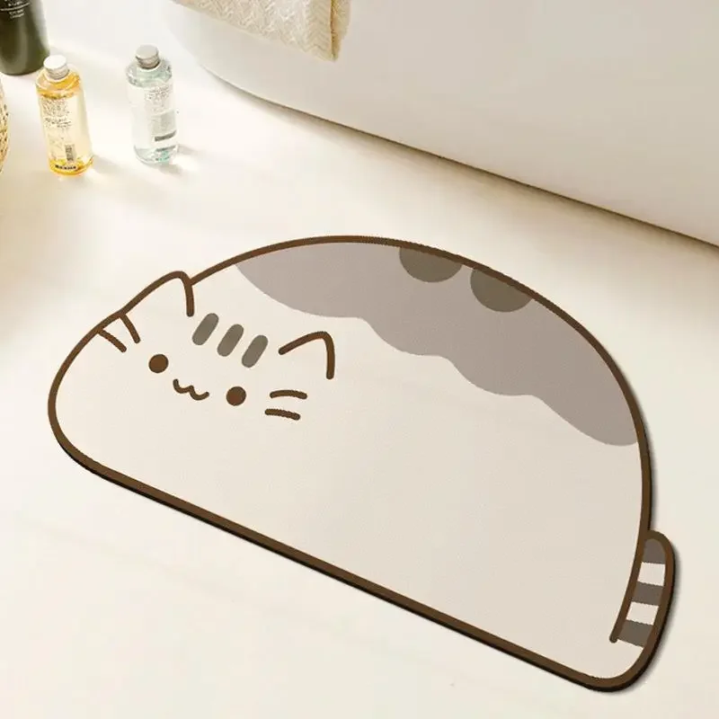 Pusheen Cat Carpet Cartoon Door Absorbent Mat Room Bathroom Non-slip Mat Home Decoration Rug 40x60cm Fashion Household Things