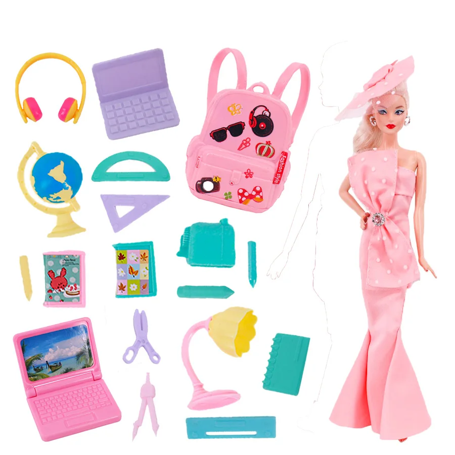 27-30 cm Puppe Kleidung Zubehör Zufällige Rock Zufällige Armband Gläser Tasche Halskette Krone Schuhe Set kinder Geschenk