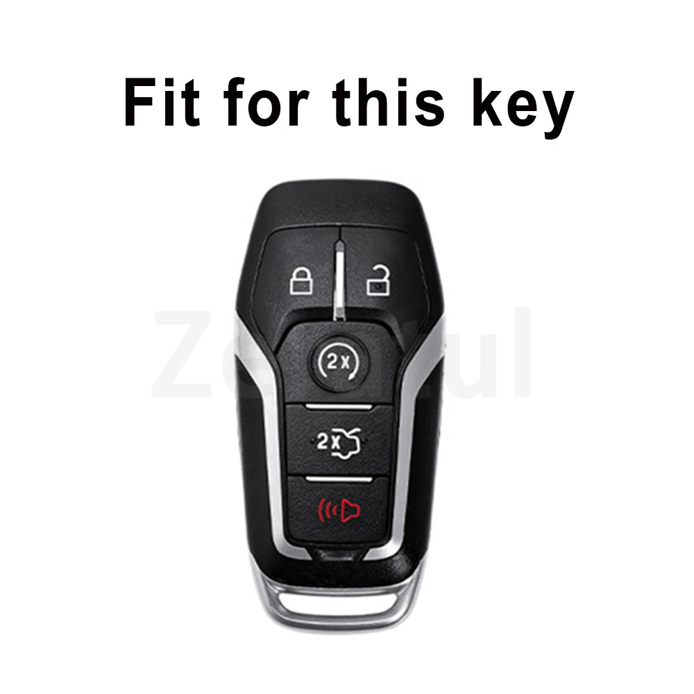 Soft TPU Leather Car Key Case Cover Shell Fob For Ford Fusion Mondeo Mustang F-150 Explorer Edge 2015 2016 2017 2018 Accessories