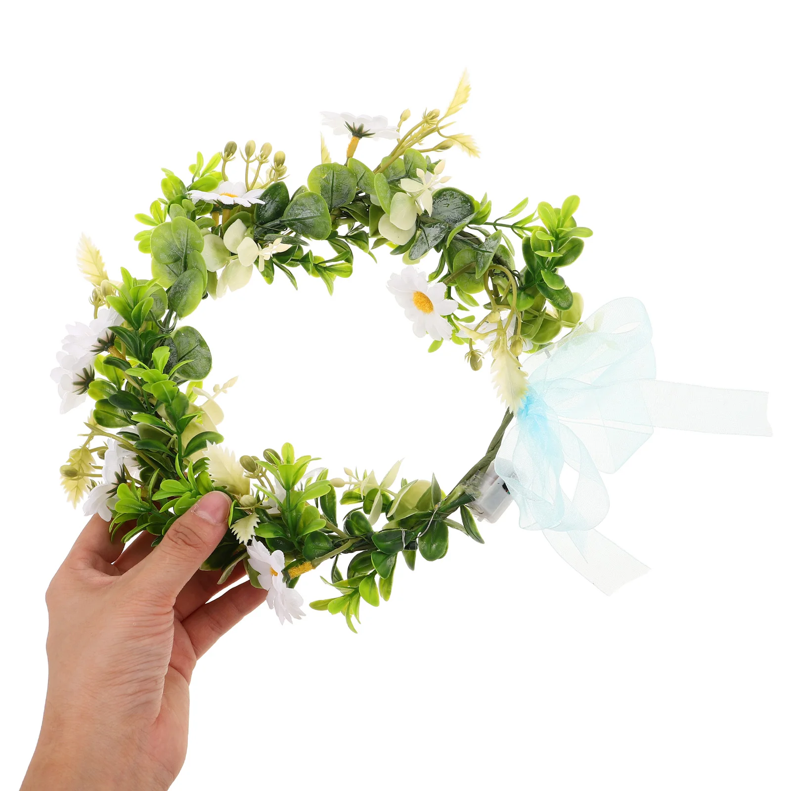 

2pcs Glowing Flower Crowns Light Up Headband for Wedding Hair Accessories Women Girls Daisy Wreath Tocados Para Novia Bridal
