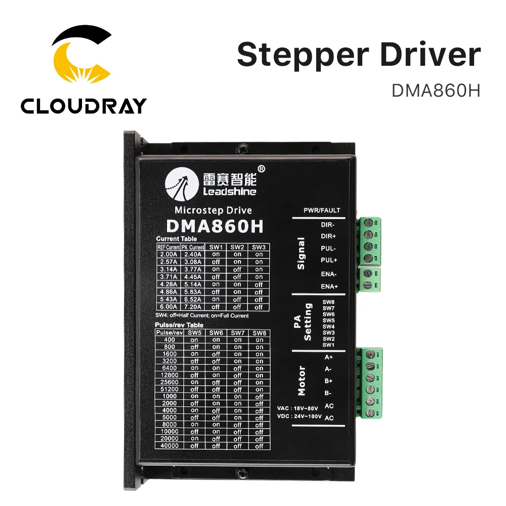 Leadshine DMA860H controlador paso a paso bifásico 18-80VAC para controlador de Motor paso a paso Nema23 Nema34 Nema42 60 86 110 Motor paso a paso