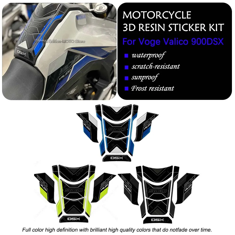 3D Resin Sticker Waterproof Scratch-Resistant Motorcycle Tank Pad Kit Protective Sticker for Voge Valico 900DSX 900 DSX 2024