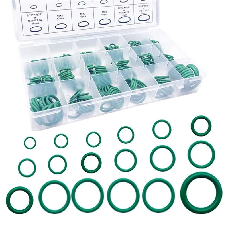 AT21-60 PCS 9 Sizes Gasket Air Conditioning System Seal Kit, 270 PCS 18 Sizes A/C O Ring Seals Rubber O-Rings