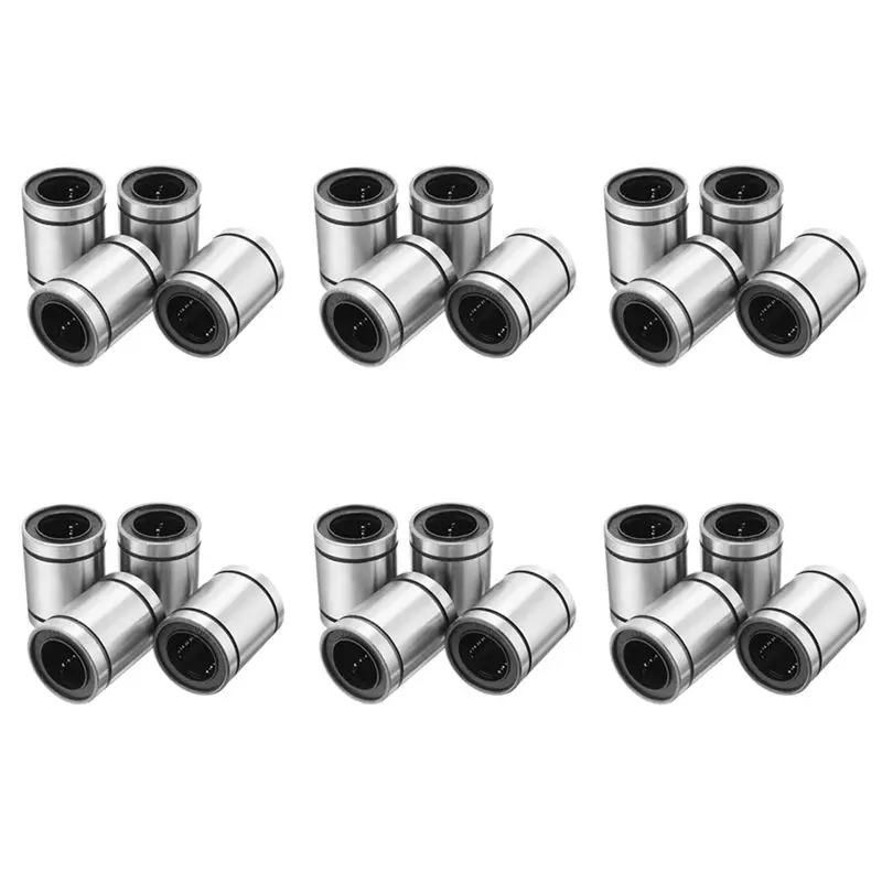 AT05-24 Pcs LM20UU 20X32x42mm Double Side Rubber Seal Linear Motion Ball Bearing Bushing