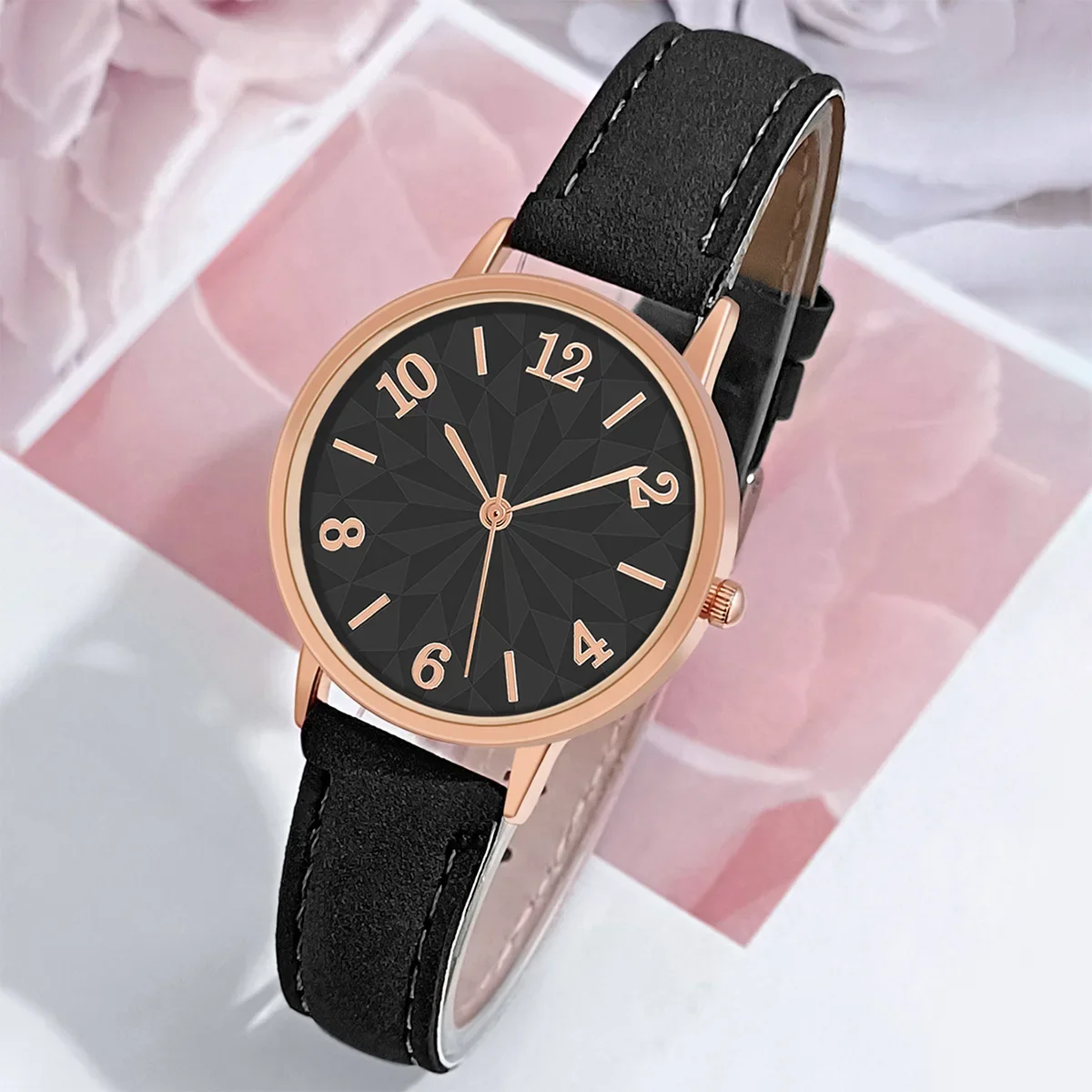 Часы наручные женские кварцевые с матовым кожаным ремешком, модные, подарок для женщин
