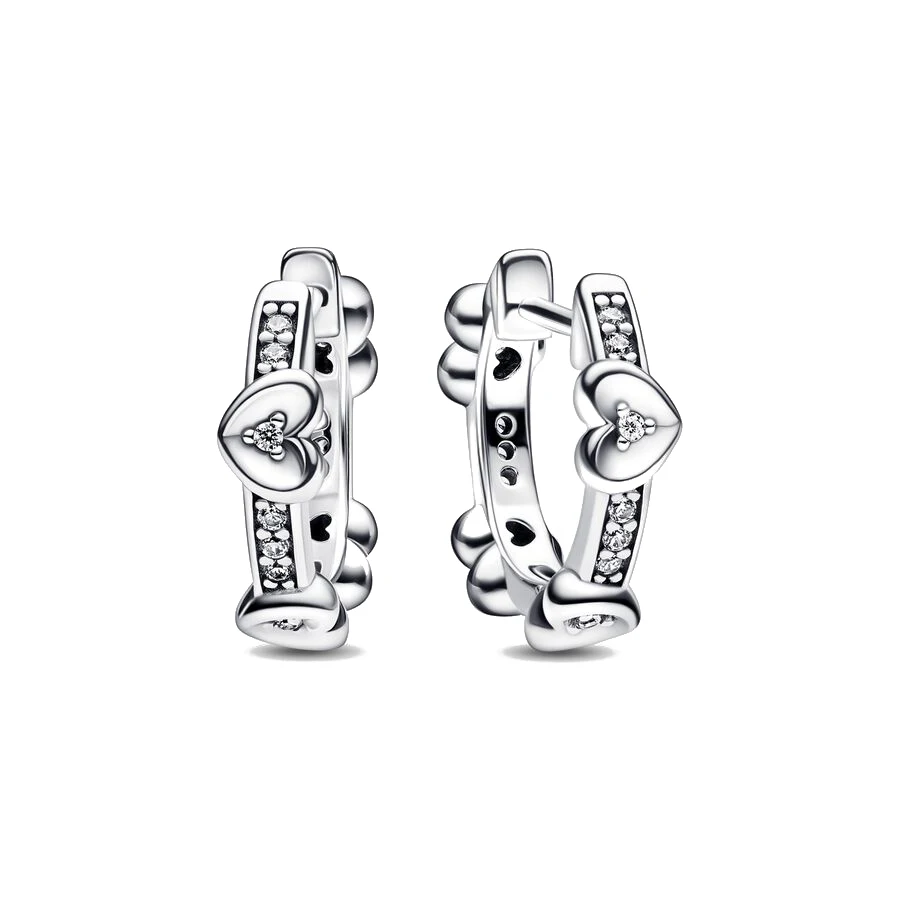 Women's 925 Sterling Silver Hoop Earrings Set with Zircon