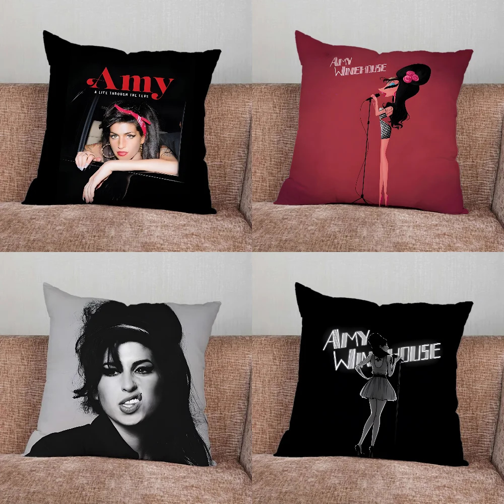 

Singer Amy W-Winehouse Pillow Case For Home Bedroom Car Office Decoration Living Room Sofa Cushion Cover Suitable