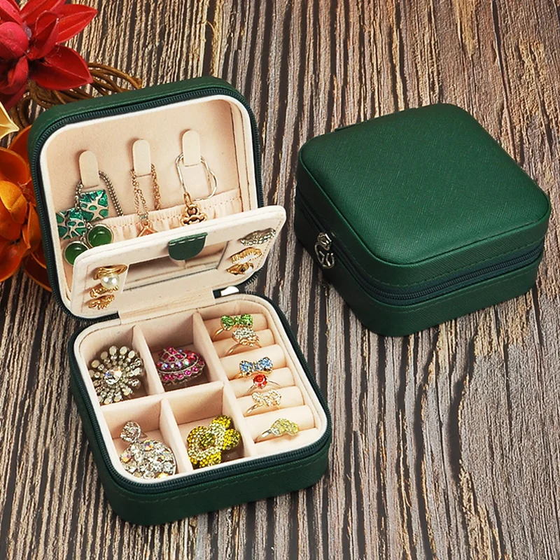 Travel Small Jewelry Organizer Box Portable Storage Holder For Rings Earrings Necklace Bracelet Boxes Gifts