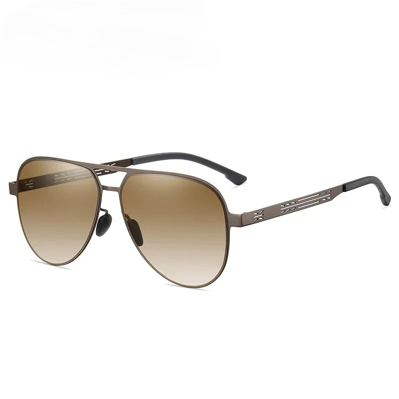 Gafas de sol para conducir para hombre, nueva moda, diseño de marca de lujo, marco de Metal, gafas resistentes a los rayos UV, protección ocular de alta calidad