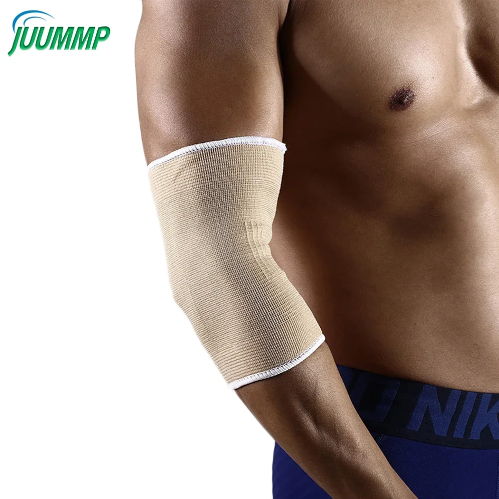 2Pcs Elastic Elbow Brace Guard Arm Sleeves Solid Outdoor Sport Protector Knitted Cover Non Slip Breathable Fitness Protect Pad