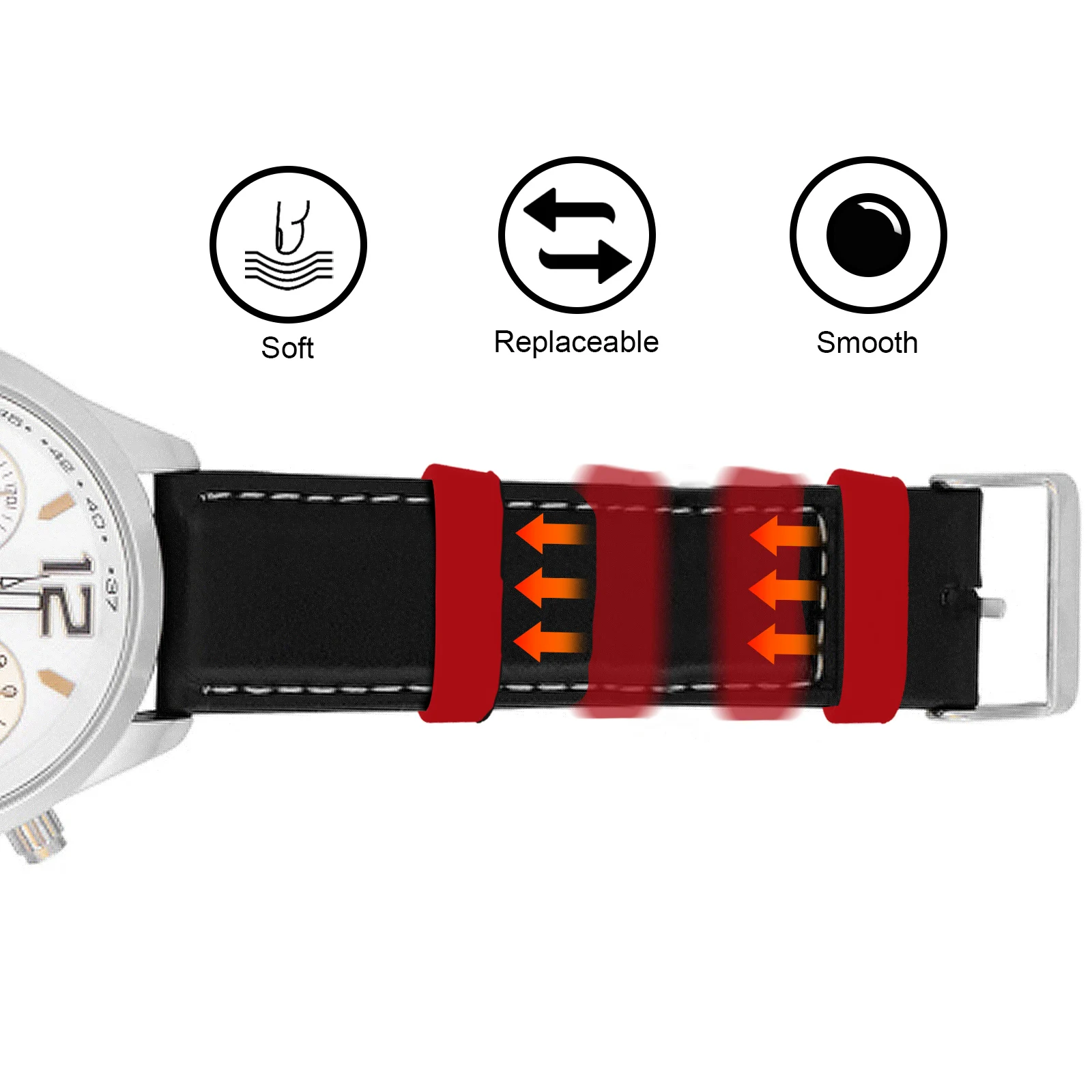 

Pcs Silicone Watch Strap Fastener Rings Replacement Watch Band Keepers Holders Different Colors Wear-Resistant Long Lasting Easy