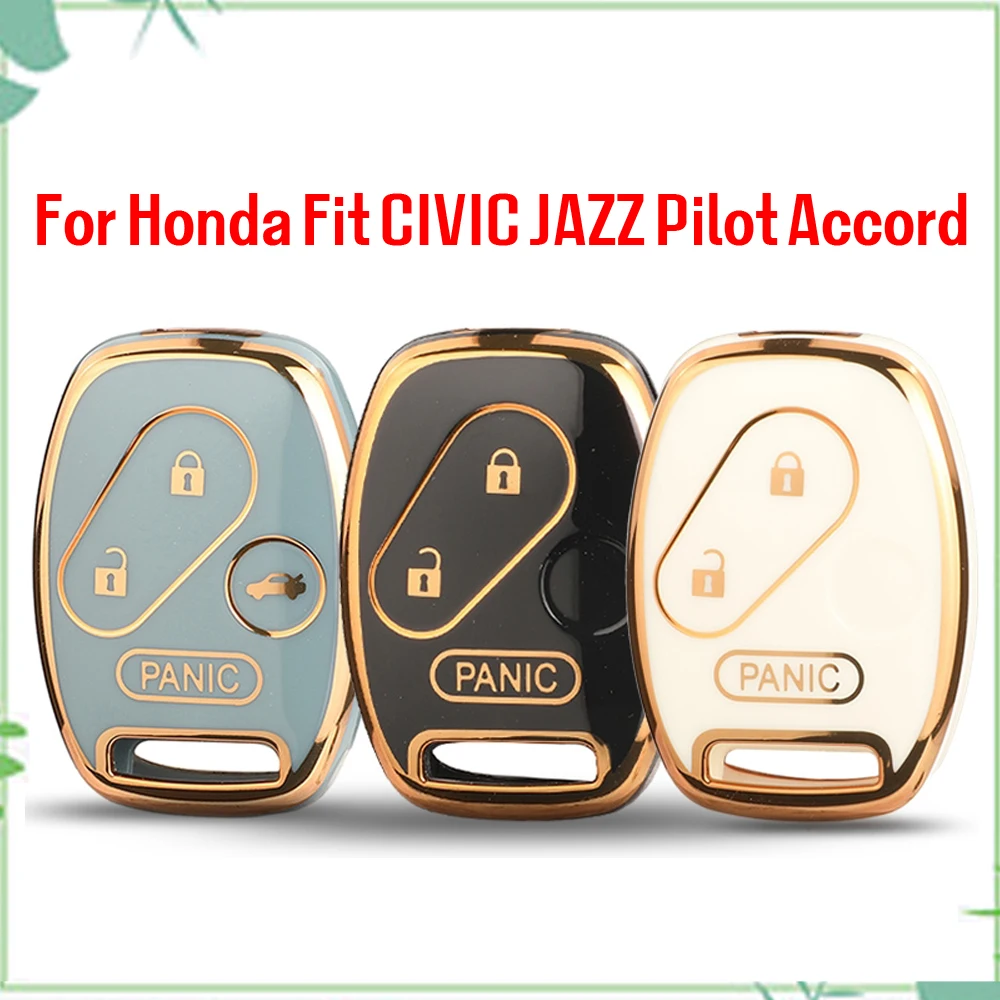 jingyuqin New TPU Car Key Case Cover For Honda Fit CIVIC JAZZ Pilot Accord CR-V Freed StepWGN Insight Shell
