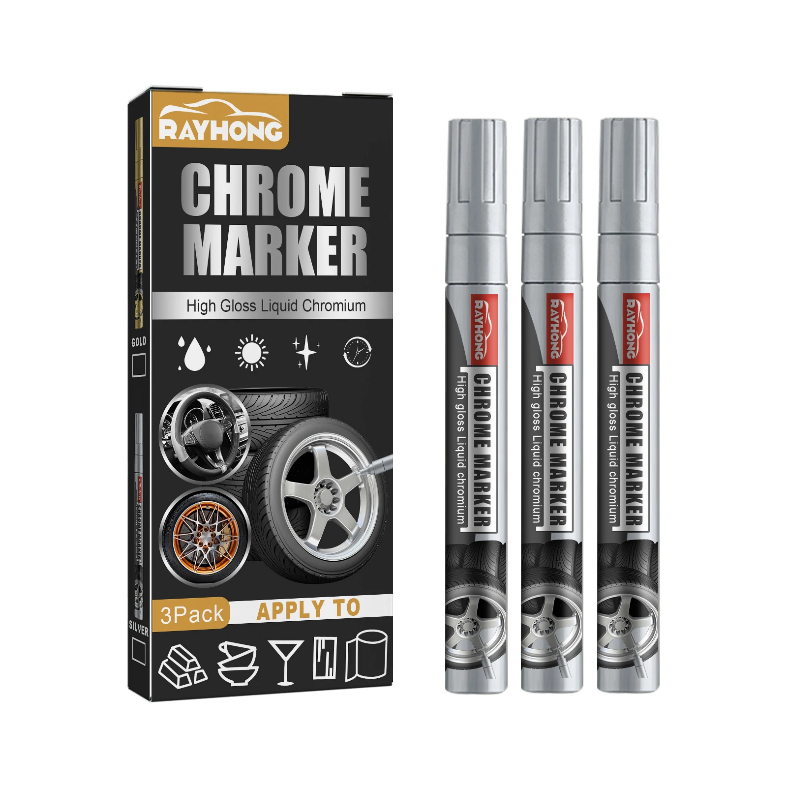 

Chrome Marker Pen Permanent Marker For Car Bike Motor Tires Tyre Marker Paint Pen Tyre Marker For Car Tires Rubber Metal Car