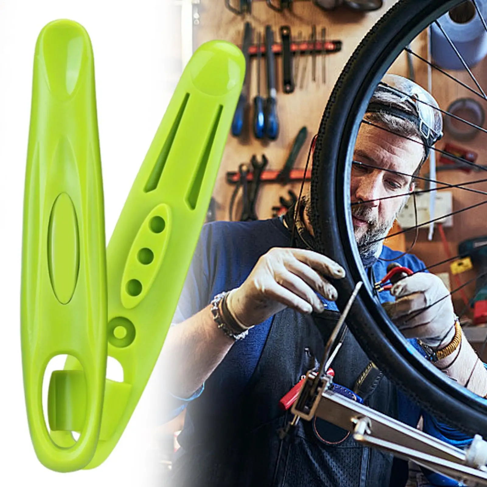 

Bike Tire Lever 2Pcs/set Bicycle Wheel Repair Tool Outdoor Cycling Repair Tool for Removal Mounting Workshop Garage Park