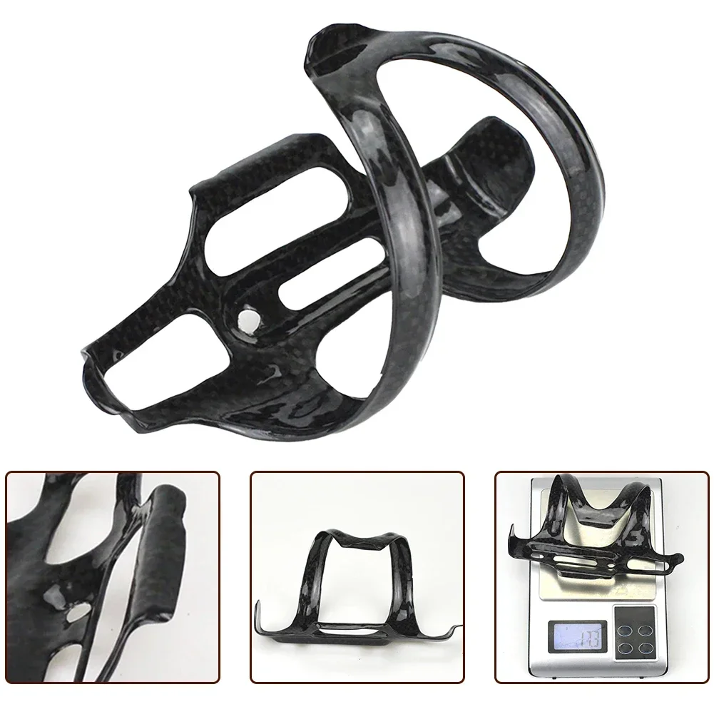 3K Carbon Fiber Bike Water Bottle Holder Right Side Open Bicycle Water Bottle Cages Drink Bracket Cycling-Accessories