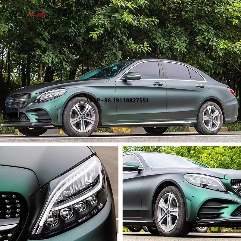 

Hot Selling Matte Metallic Deep Green Car Wrap Vinyl Wrapping Film Full Vehicle Body Car Sticker
