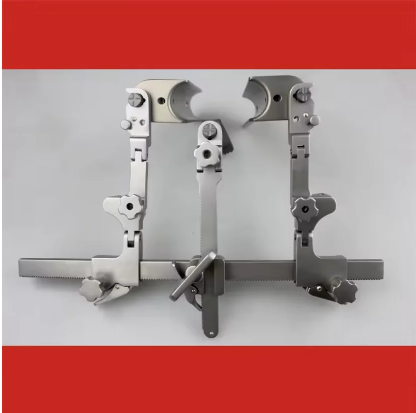 Orthopedic movable combination spinal stretcher Minimally invasive three leaf cervical spine retraction device, visual channel