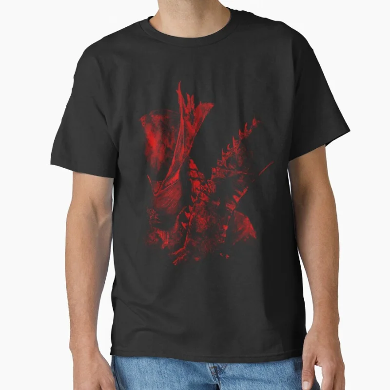 

Yharnam's Nightmare Videogame BloodBorne Gehrman The First Hunter Gift t shirt Large size tops Death metal Graphic clothes