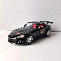 Jada 1:24 Scale Alloy Honda S2000 Black Sports Car Diecast Miniature Toy Car Simulation Model Collectible Souvenir Display