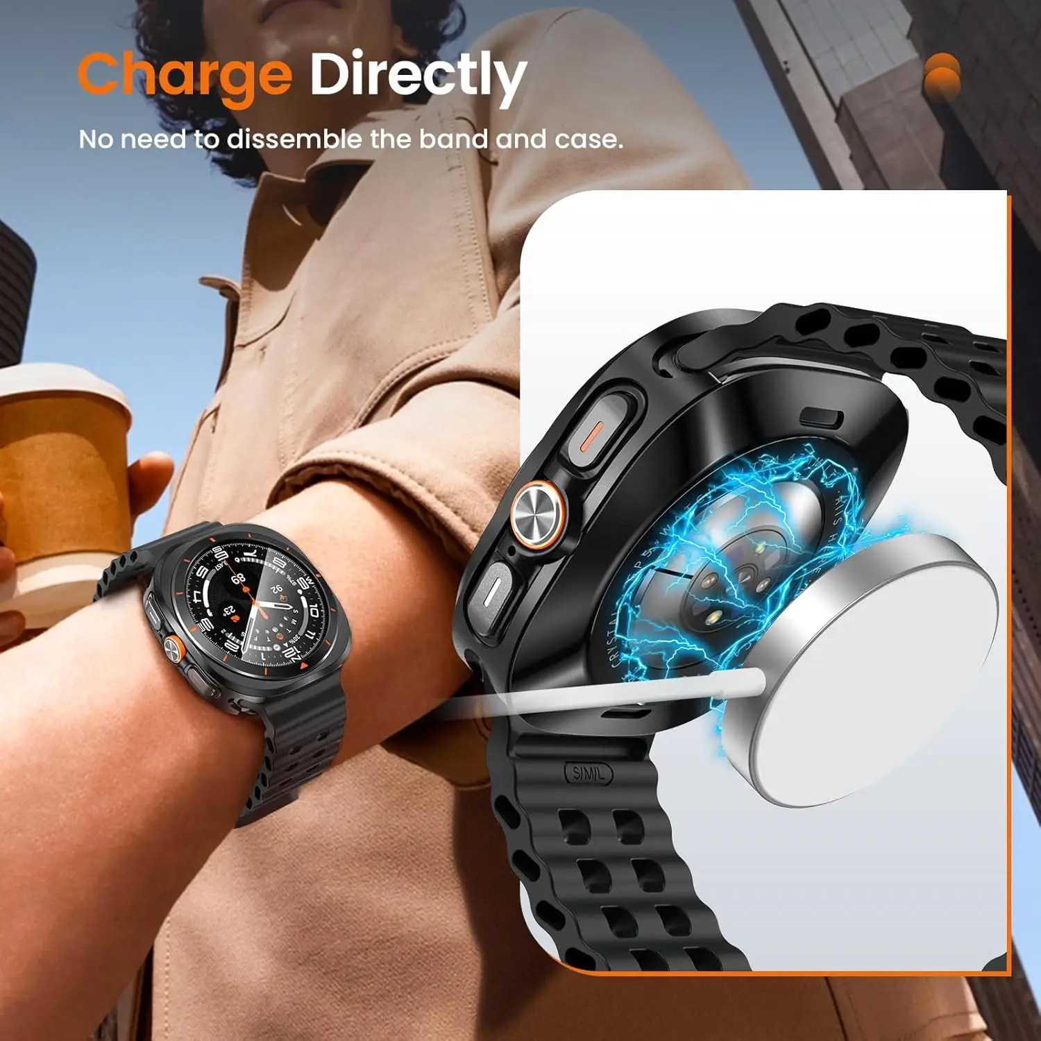 Metal Case+Tempered Glass Film for Samsung Galaxy Watch Ultra 2025 47mm Hard Protective Cover for Galaxy Watch Ultra Accessories image 5