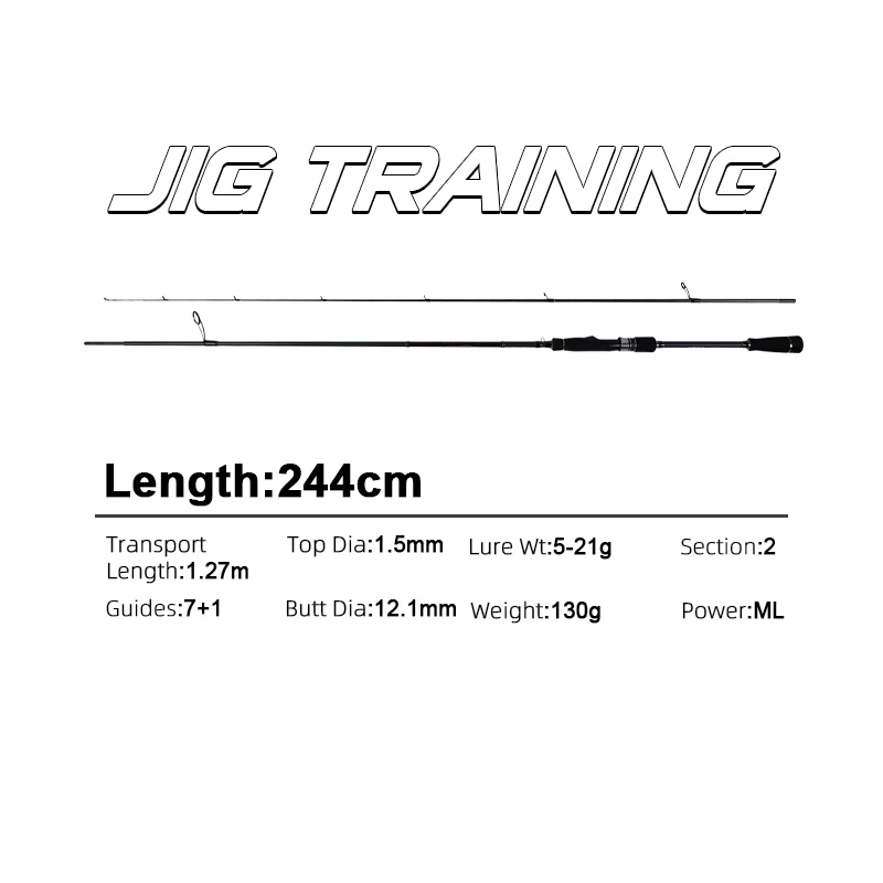 MIFINE JIG TRAINING Spinnrute CW3-14g/5-21G/ 7-28g/10-42g/12-56g/20-85g Zander Pike Bass Angelrute Schnelle Hohl Spitze Köder Stange