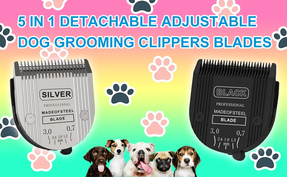 Verstellbare 5-in-1 Profi-Tierpflegeklinge, kompatibel mit WAHL Arco, Bravura, Chromado, Creativa, Figura, Motion Clippers – Detail 1