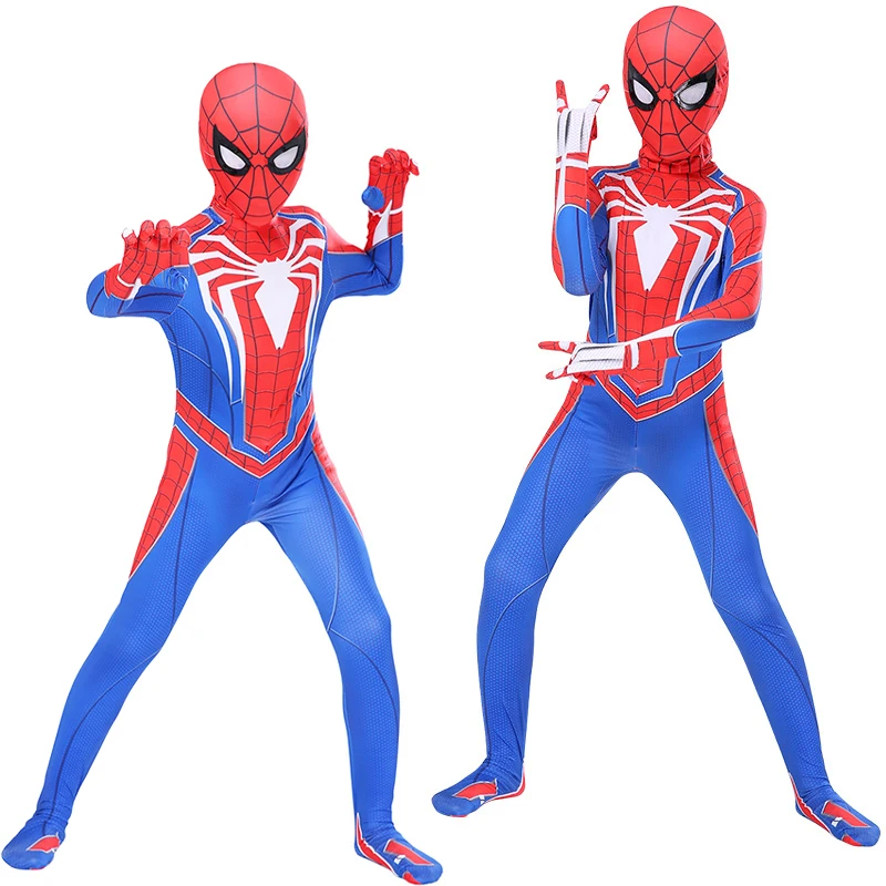 Anime Game PS4 Spiderman Costume Superhero Spiderman Cosplay Zentai Jumpsuit Bodysuit Halloween Carnival Party Costumes