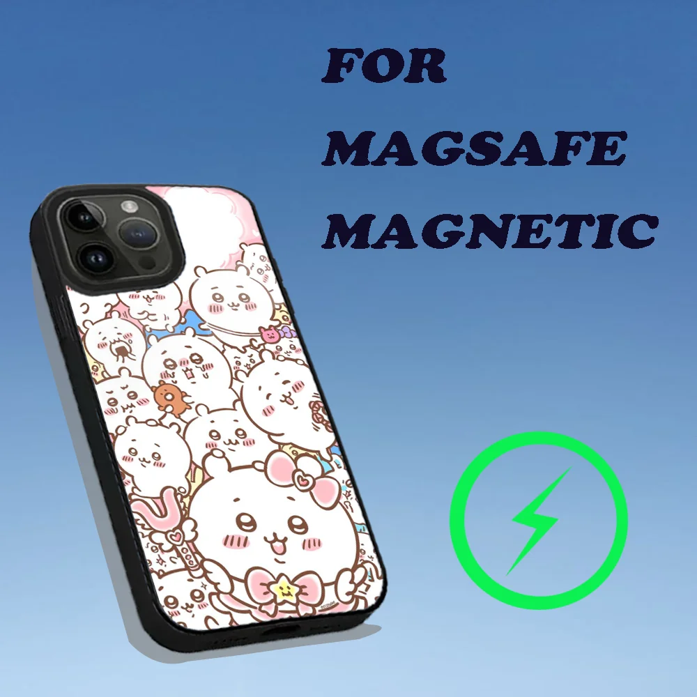 Cartoon C-ChiikawaeS-S Phone Case For iPhone 15,14,13,12,11,Plus,Pro,Max Mini Magsafe Magnetic Wireless Charging