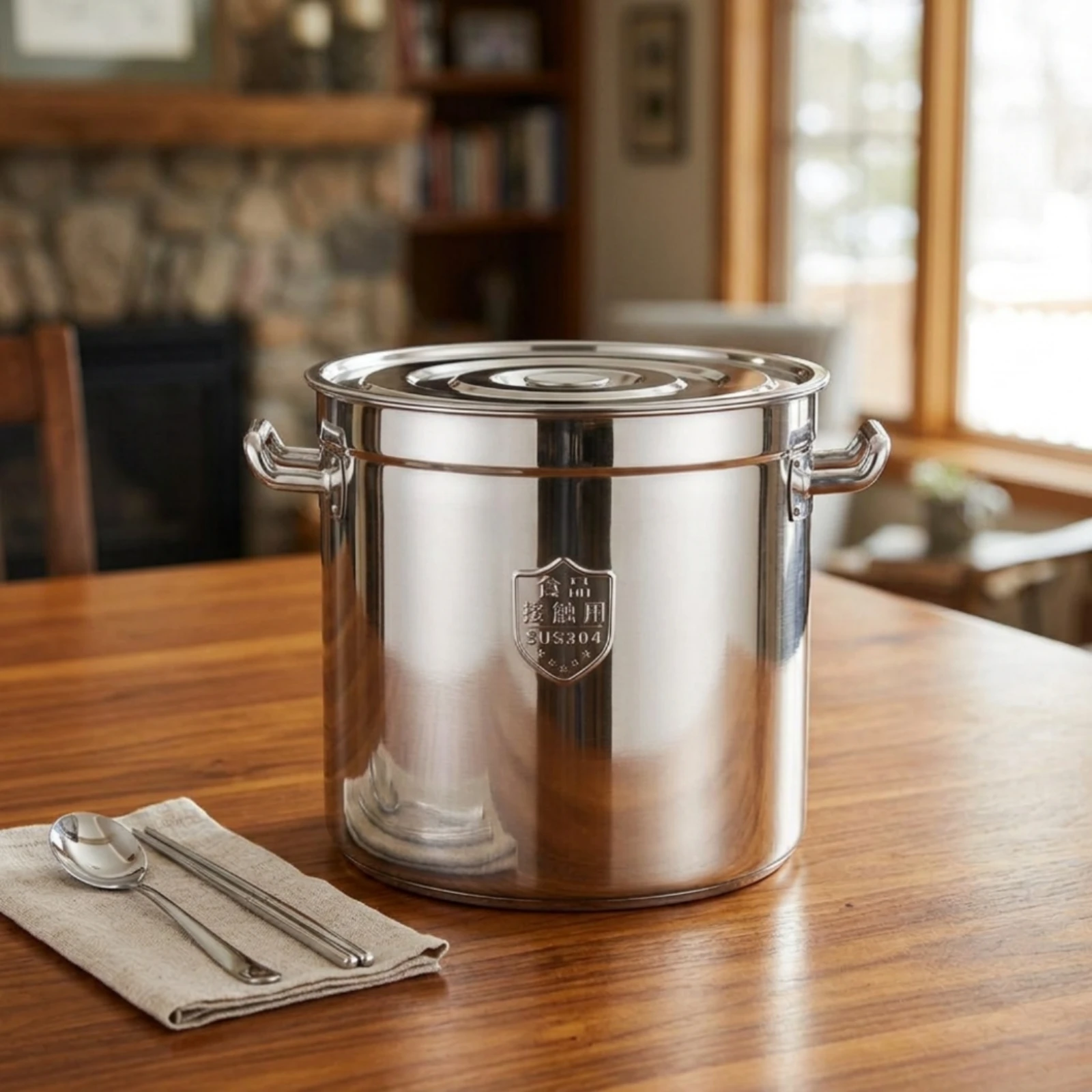 Stainless Steel Stock Pot with Lid Commercial Grade Soup Pot with Lid Cookware Multipurpose Heat Retaining for Chefs