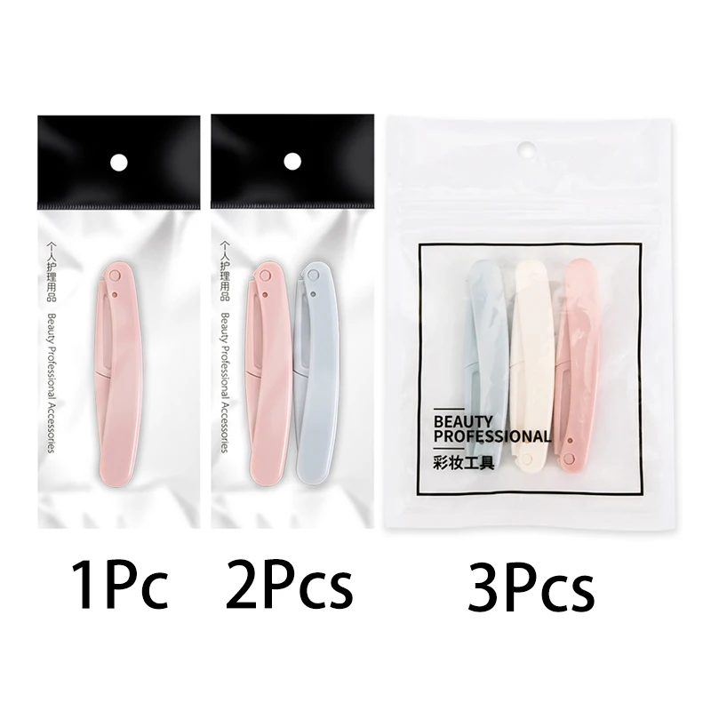 Eyebrow Trimmer ผม Remover เครื่องโกนหนวดมีดโกน Sharp แบบพกพาแต่งหน้าชุดกล่องเครื่องมือ1/2/3/6/9Pcs