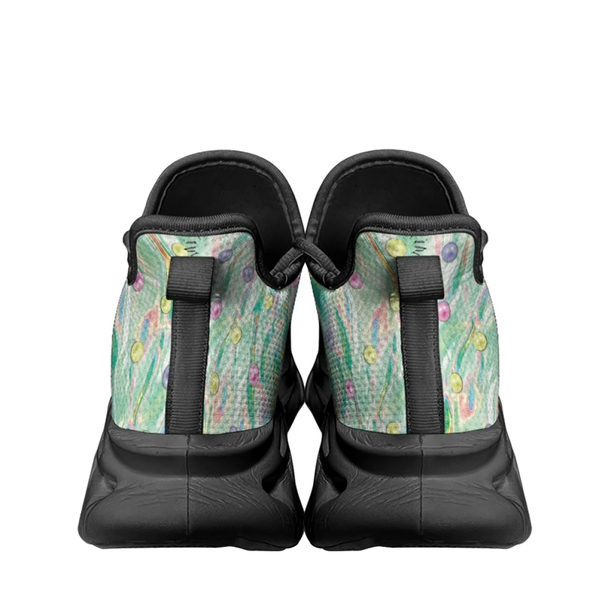 Gradient Green Dragonfly Pattern Women Male Autumn Winter Sneakers Non-slip Durable Round Toe Casual Shoes Dirt Resistant Flats