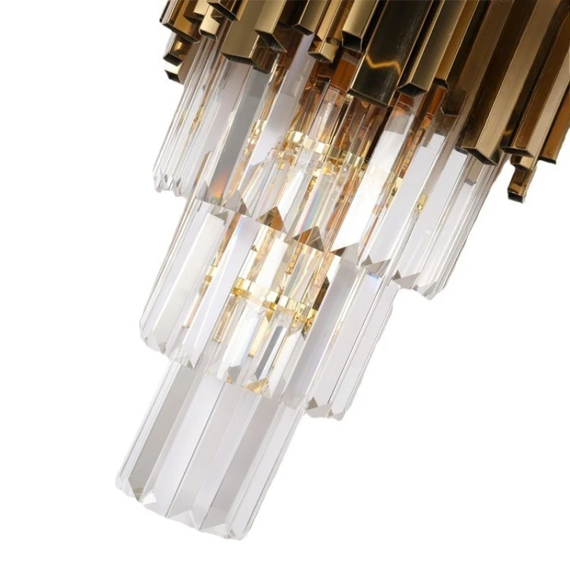 

Light luxury crystal chandelier living room dining room bedroom study post-modern